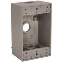 6927453 - 1G GRAY ALUM 3 OUTLET BOX