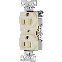 Commercial Duplex Outlet, Almond
