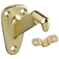 Heavy Duty Handrail Bracket, Bright Brass