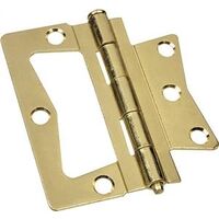 Non Mortise Utility Door Hinge, 3 1/2in. Bright Brass