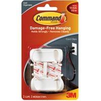 large cord clips, white