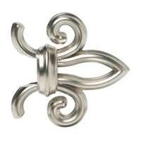 Fleur Curtain Rod Set, 66in.-120in. Nickel