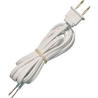 Cord Set White Plug White   