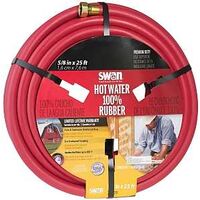 Hot Water Rubber Hose, 5/8" x 25' 