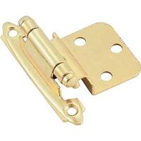 bright brass offset modern hinge