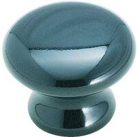 1 1/2in. x 1 1/8in. Black Ceramic Knob