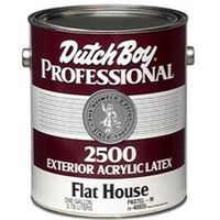 exterior latex paint, 1 gal flat white