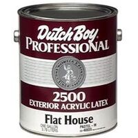 Exterior Latex Paint, 1 Gal Flat White