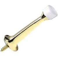 Rigid Door Stop, Bright Brass