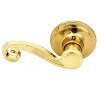 scroll dummy lever adjustable polished brass left handed