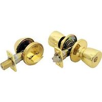 Tulip Combination Lockset, Polished Brass