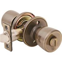 Tulip Privacy Knob, Antique Brass
