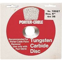 abrasive carbide grinding disc 36 grit, 6in.