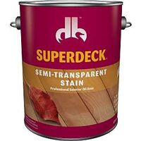 deck & siding stain, semi-transparent redwood