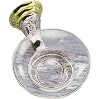 Soap Dish with Glass Tray, Brass/Chrome