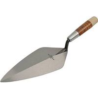 brick trowel with leather handle, 13in.