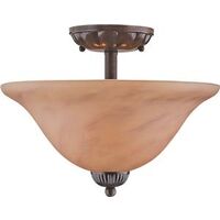 Boston Harbor Two Light Ceiling Fixture, Antique Bronze