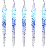 led icicle lights, blue
