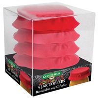 JAR TOP SILICONE RED SET 4    