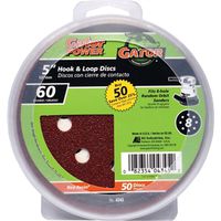 eight hole hook & loop sanding disc 60 grit, 5in.