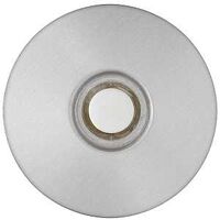 stucco button, satin nickel
