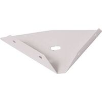 face mount barn door end trims, white