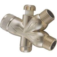 plastic diverter, brushed nickel