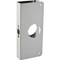 Door Reinforcer, 4in. x 9in. Brushed Nickel