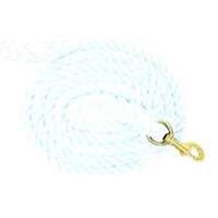 Cotton Lunge Horse Lead with Bolt Snap, 0.5in. x 25 White