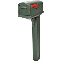Classic 1 Plastic Mailbox & Post, Green
