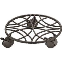 Wrought Iron Plant Stand Dolly, 10 1/2in. Black