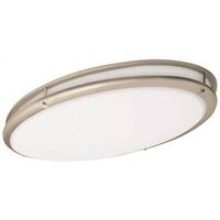 Oval Drop Dish Ceiling Fixture, Nickel