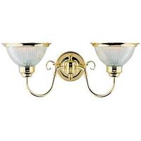 two light wall scone, polished brass
