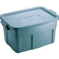 Rubbermaid RoughNeck Tote, 14 Gal Aqua
