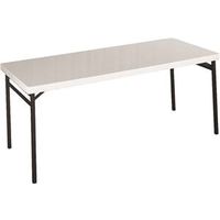 white/pewter fold banquet table, 30in. x 72in.