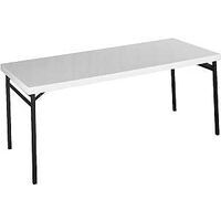 white/pewter fold banquet table, 30in. x 72in.