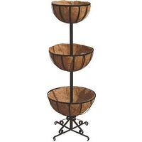 Three Tier Planter with Coconut Liners, Steel