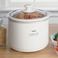 crockpot, round white 1-1/2 qt
