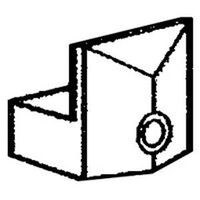 contemporary mirror clip, 1/4in.