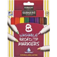 7415789 - WASHABLE BROAD TIP MARKERS 8CT