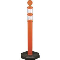 delineator post with reflector bands, 4in. x 42in.