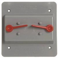 double toggle switch cover, grey