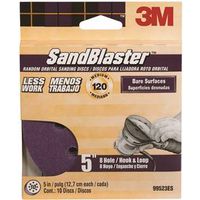 eight hole sanding disc 120 grit, 5in. 10 pk