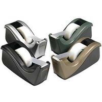 Desktop Tape Dispenser with Tape, Black