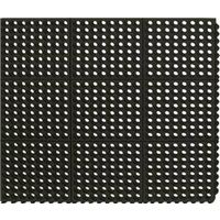 interlocking anti fatigue floor mat, 3 x 3 black