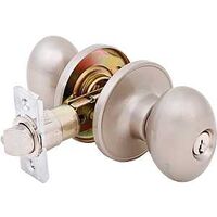 Egg Shape Entry Knob Satin Nickel