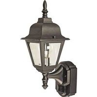 cast aluminum motion sensor lantern, black
