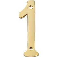 House Number 1, 4in. Brass