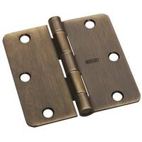 Residential Door Hinge, 3 1/2in. Antique Brass
