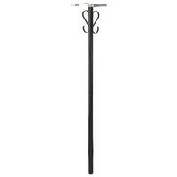 7568538 - BLACK ROUND METAL MAILBOX POST